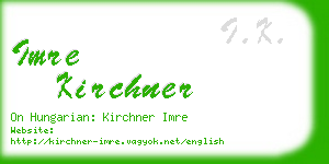 imre kirchner business card